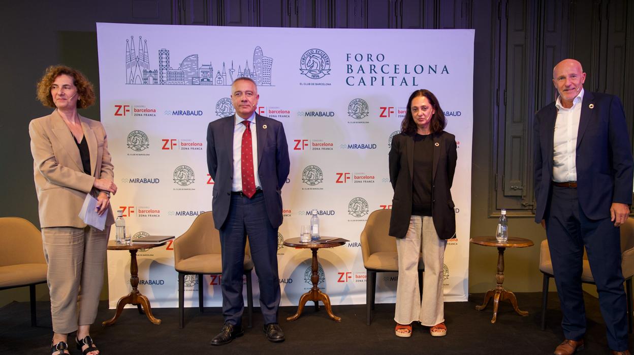 Los participantes en el debate, este mediodía