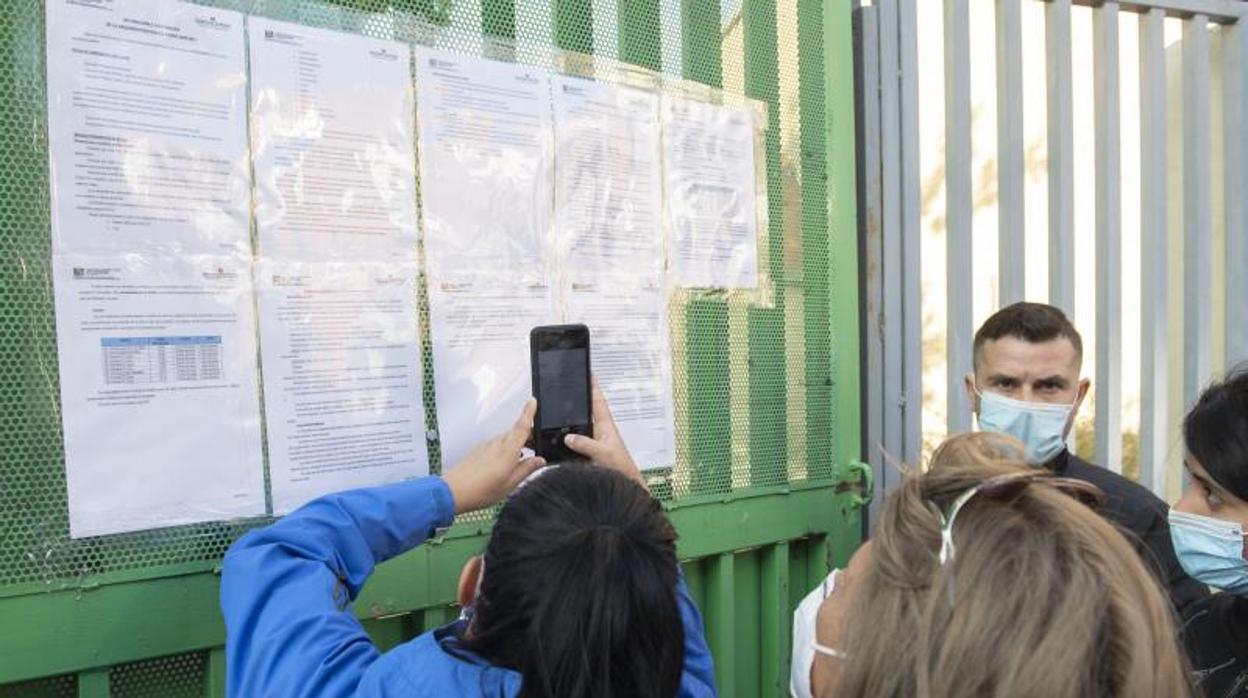 Inicio de curso escolar, ayer en un colegio de Madrid