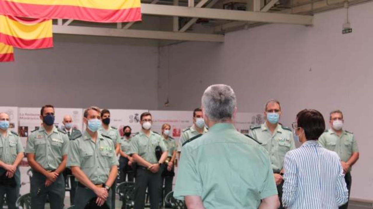 María Gámez durante su visita a Navarra