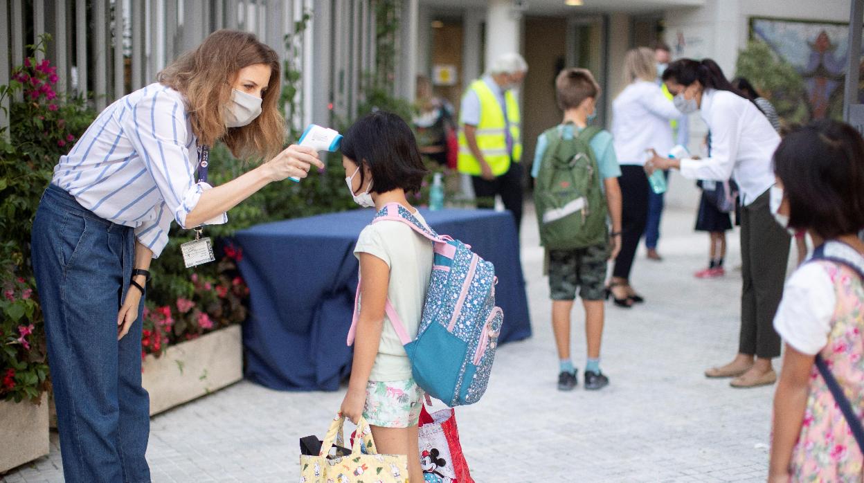 Primera día de cole en la American School de Barcelona