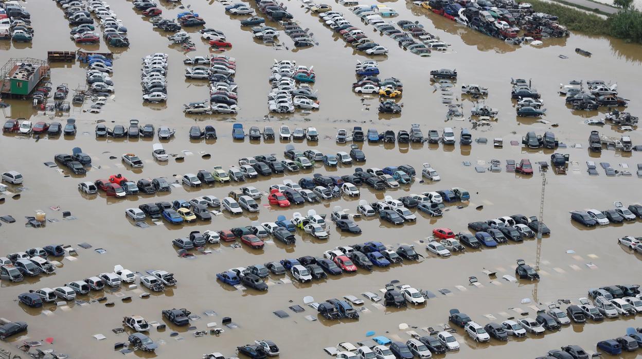 Imagen aérea de la localidad de Dolores el año pasado tras las inundaciones