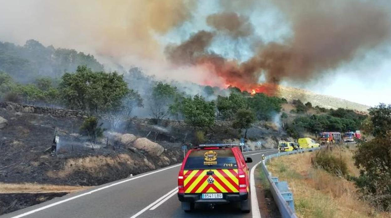 Incendio entre Robledo de Chavela y Zarzalejo, el pasado 2 de agosto