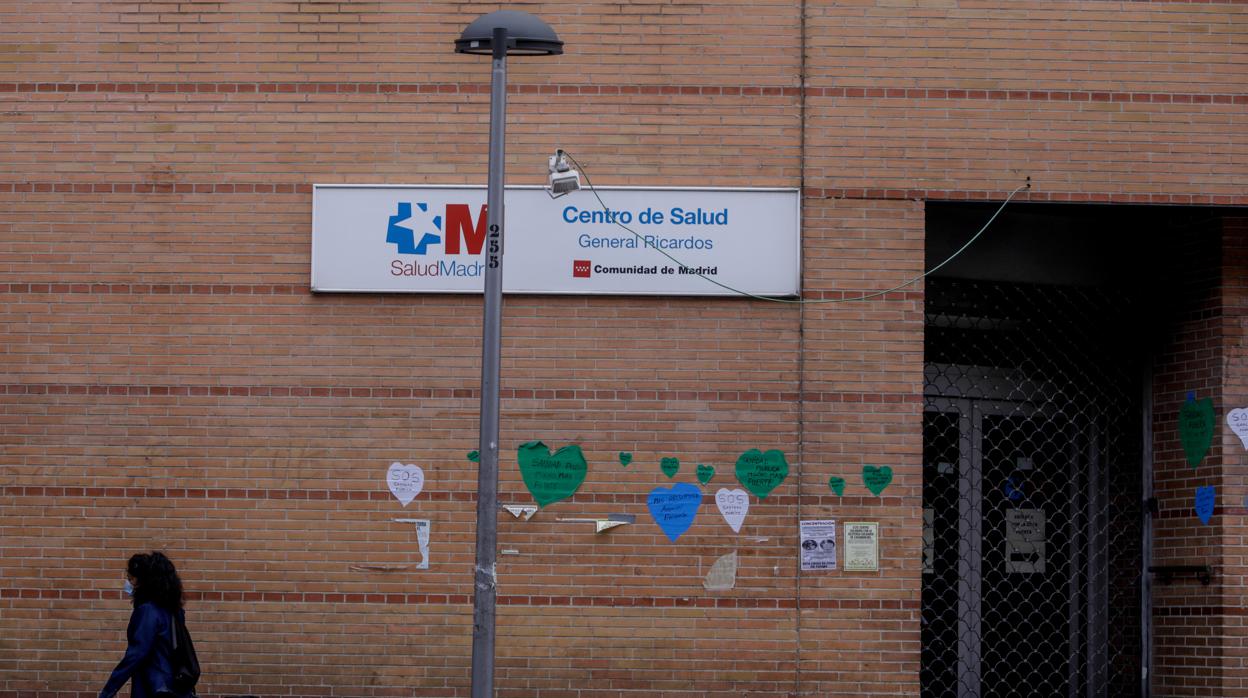 Centro de Salud General Ricardos ubicado en Carabanchel, una de las áreas afectadas