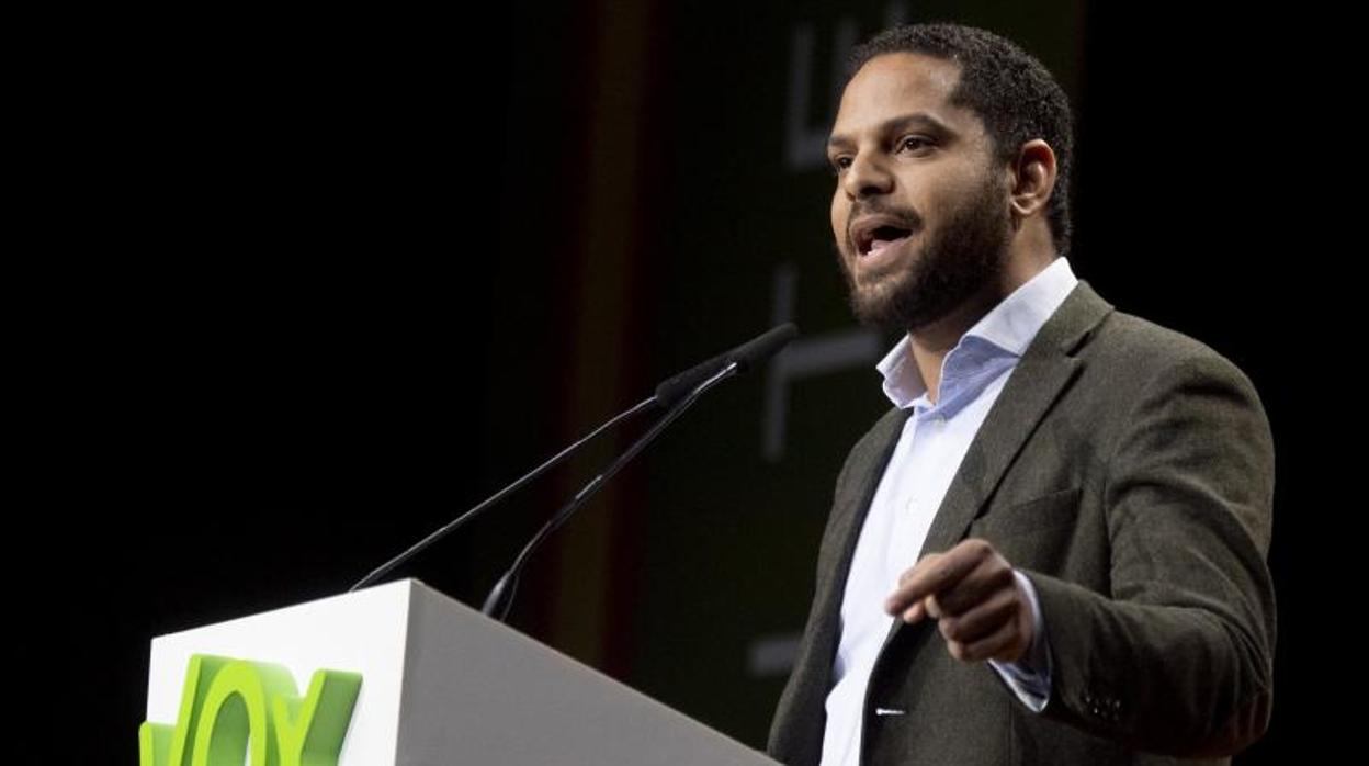 Ignacio Garriga, durante un acto de VOX