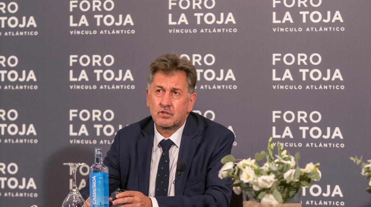 Amancio López, durante la presentación del foro La Toja