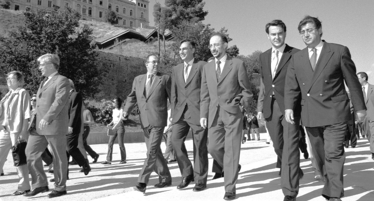 Con el ministro Montoro en la inauguración, el alcalde, José Manuel Molina; el exalcalde, Agustín Conde, y Juan Ignacio Zoído