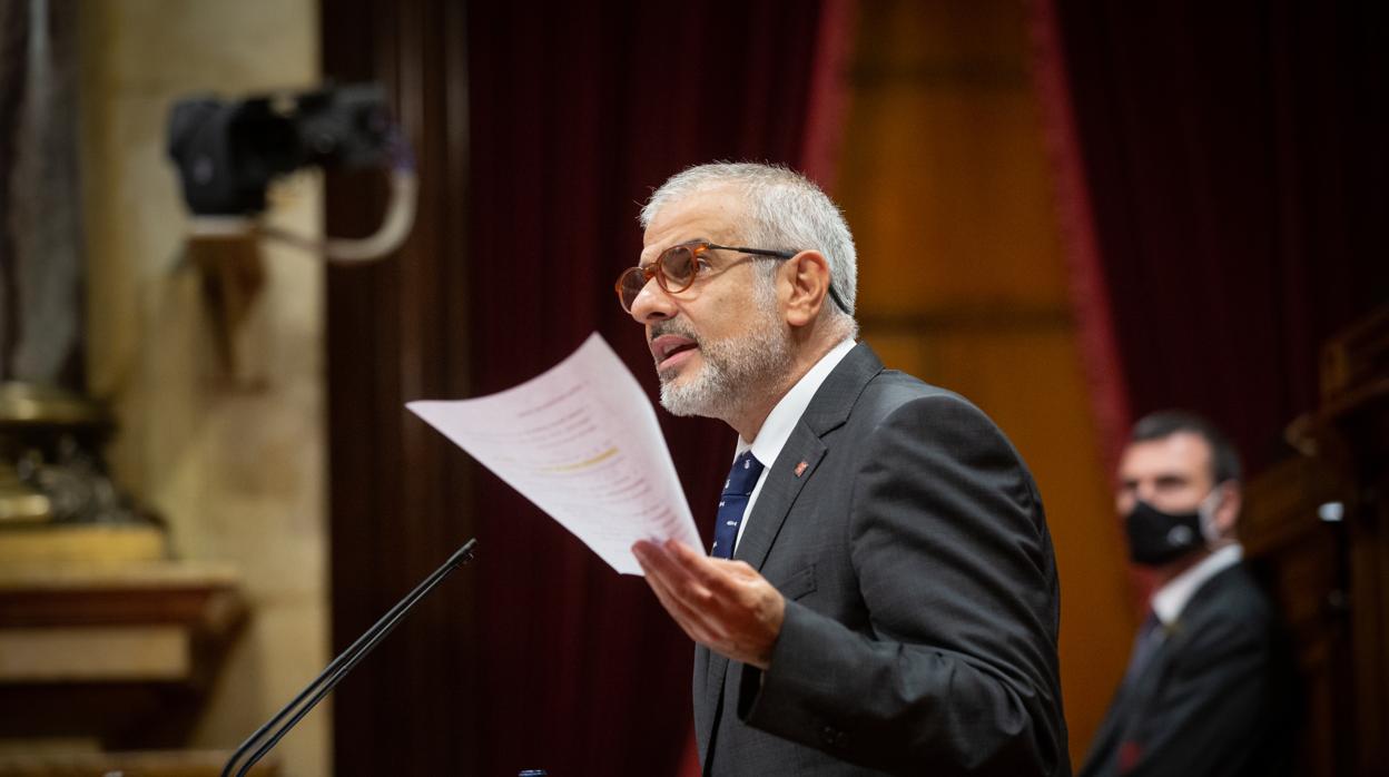 Carlos Carrizosa este miércoles en el Parlament