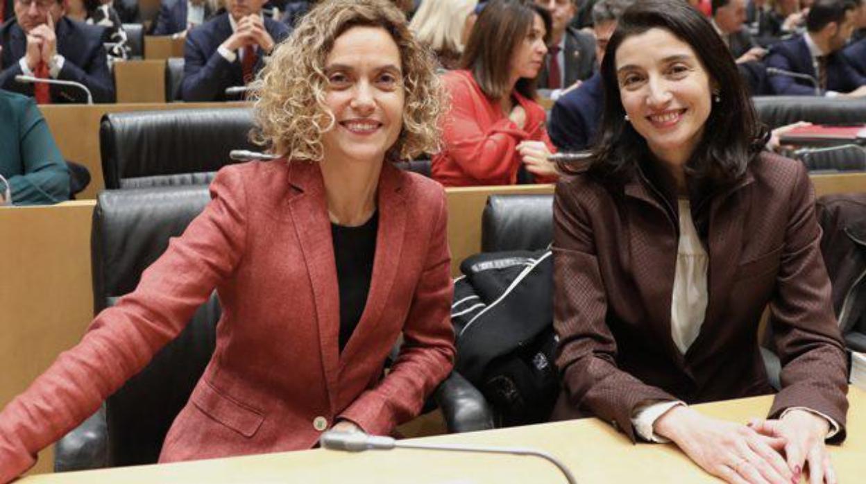 Las presidentas del Congreso, Meritxell Batet, y del Senado, Pilar Llop