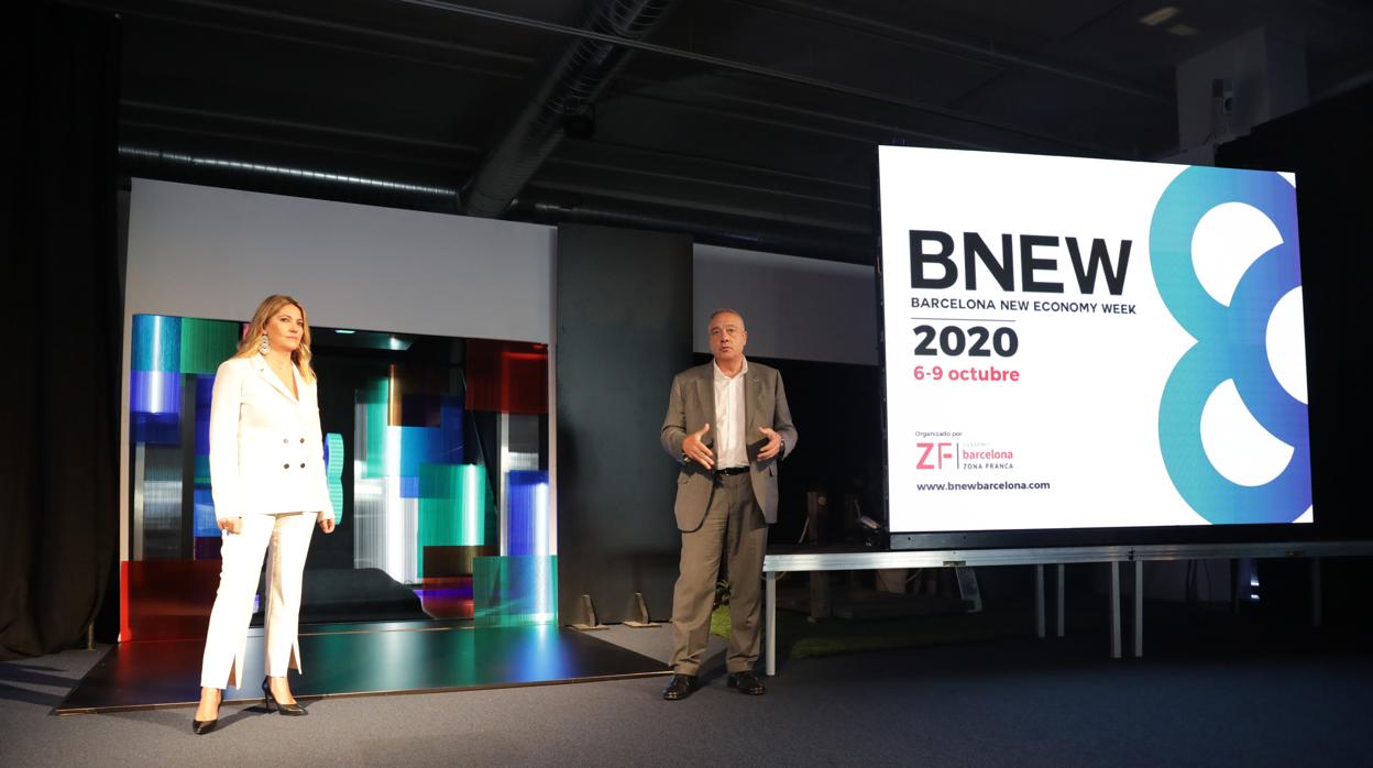 Blanca Sorigué y Pere Navarro, durante la presentación