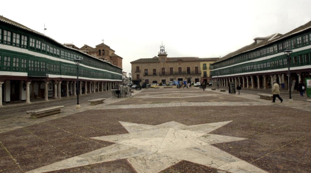 Plaza Mayor de Almagro, donde sigue habiendo una alta incidencia del coronavirus