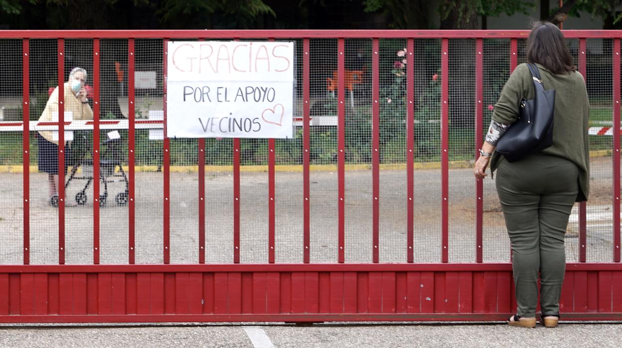 Visita a una residencia en Castilla y León durante la pandemia