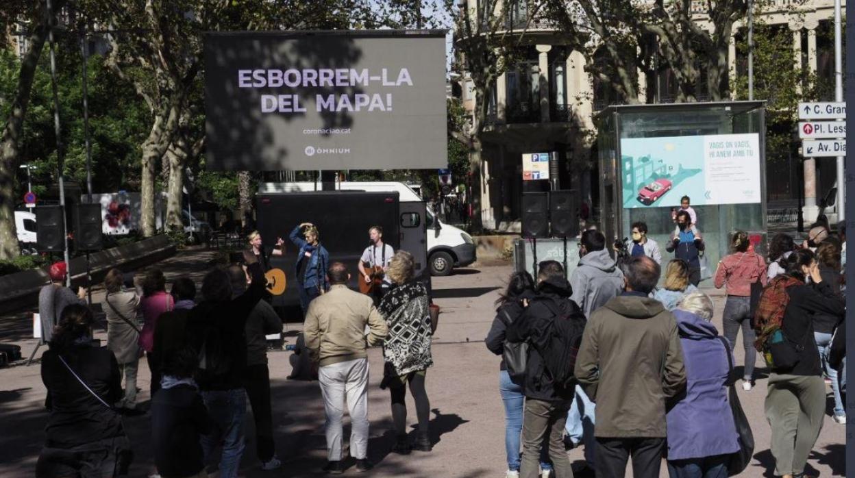 Un instante de la presentación de la campaña, este sábado en Barcelona