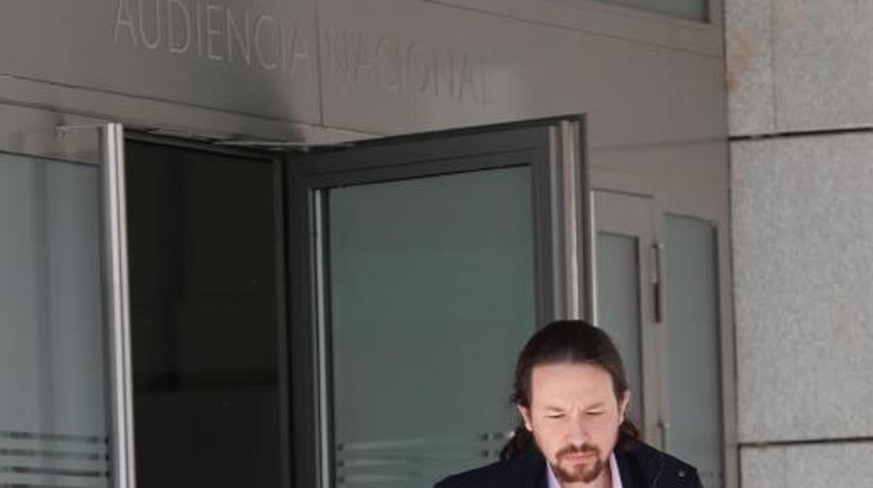 Pablo Iglesias tras declarar en la Audiencia Nacional