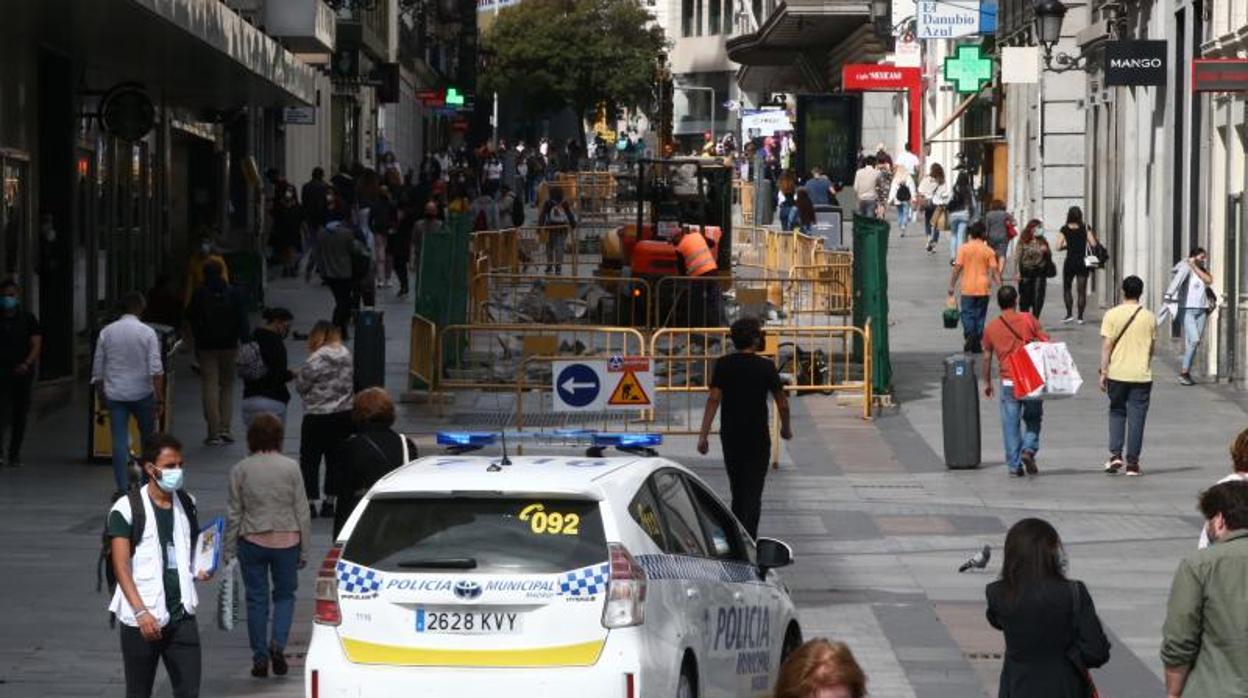 Las obras en la calle de Preciados, que empezaron a principios de mes