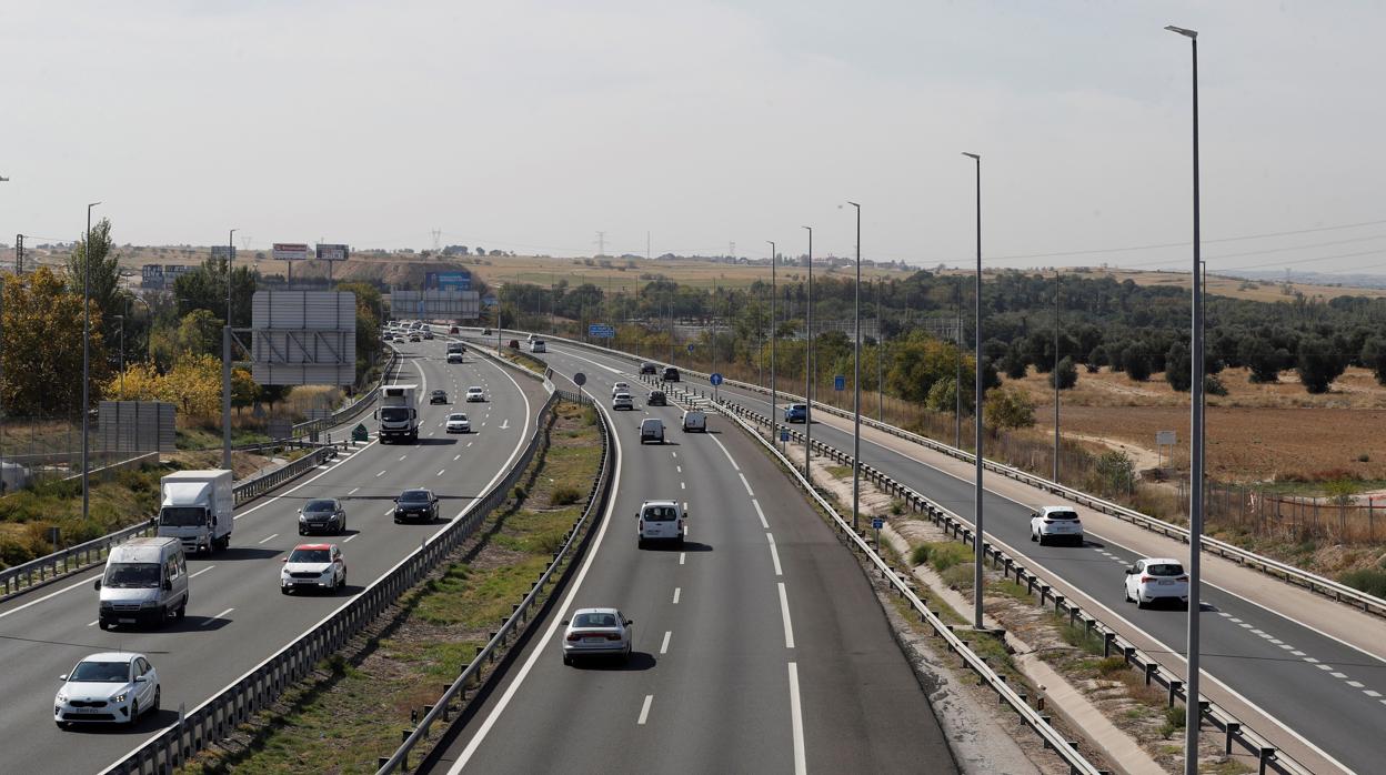 La carretera A-5, en sentido salida de la capital, después de gobierno decretase el estado de alarma en Madrid