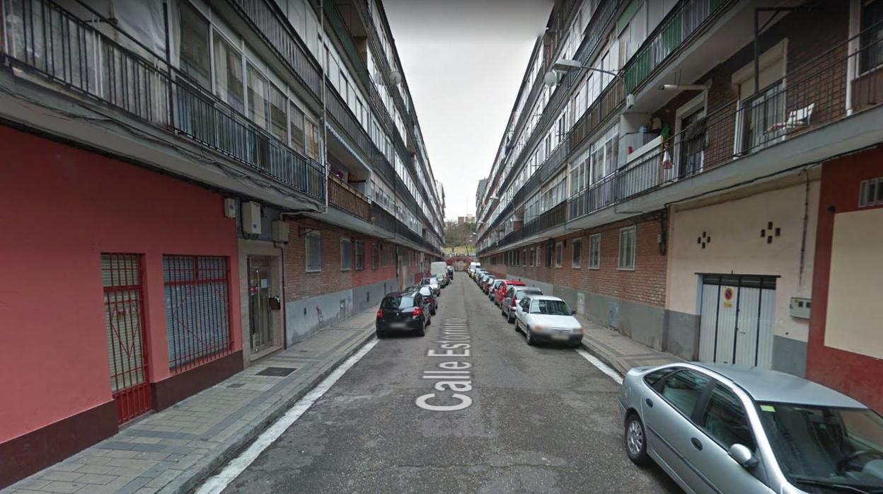 Calle Estornino de Valladolid, donde ocurrió el suceso en la madrugada del sábado al domingo