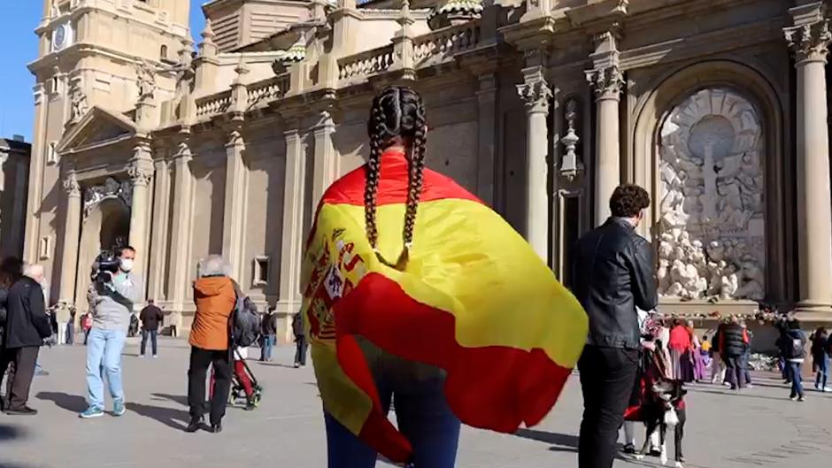 Zaragoza celebra el Pilar más triste desde 1958, cuando nació la Ofrenda de Flores