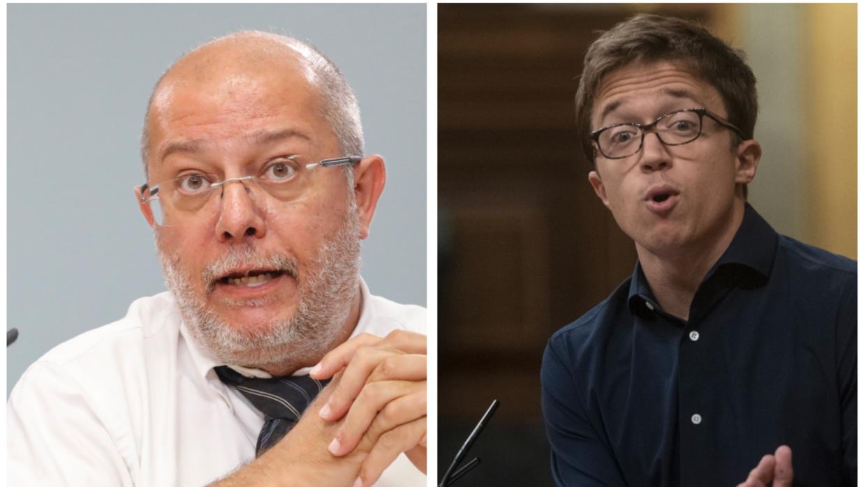 Francisco Igea e Íñigo Errejón en una imágenes de archivo