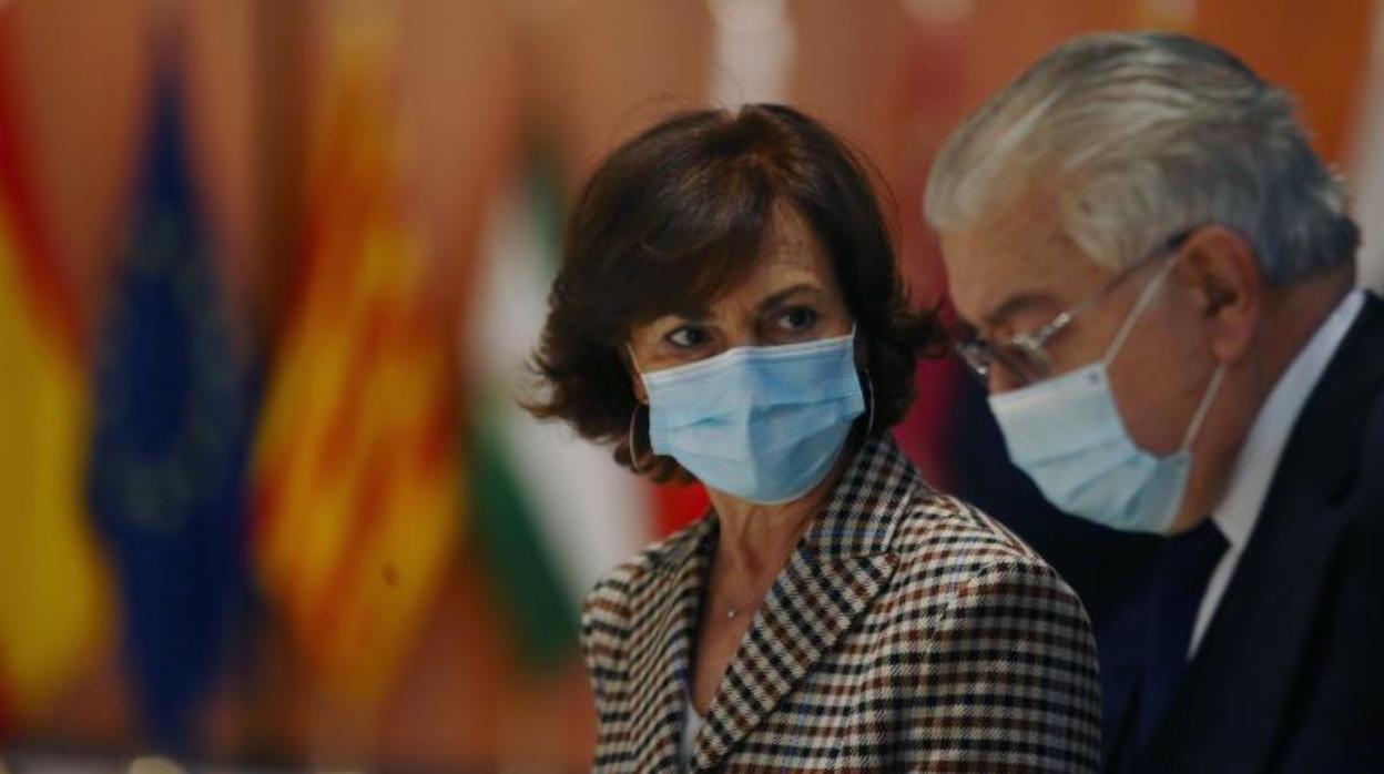 La vicepresidenta Carmen Calvo