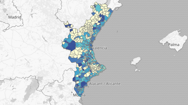 Mapa y listado de los últimos rebrotes de coronavirus en Valencia, Alicante y Castellón