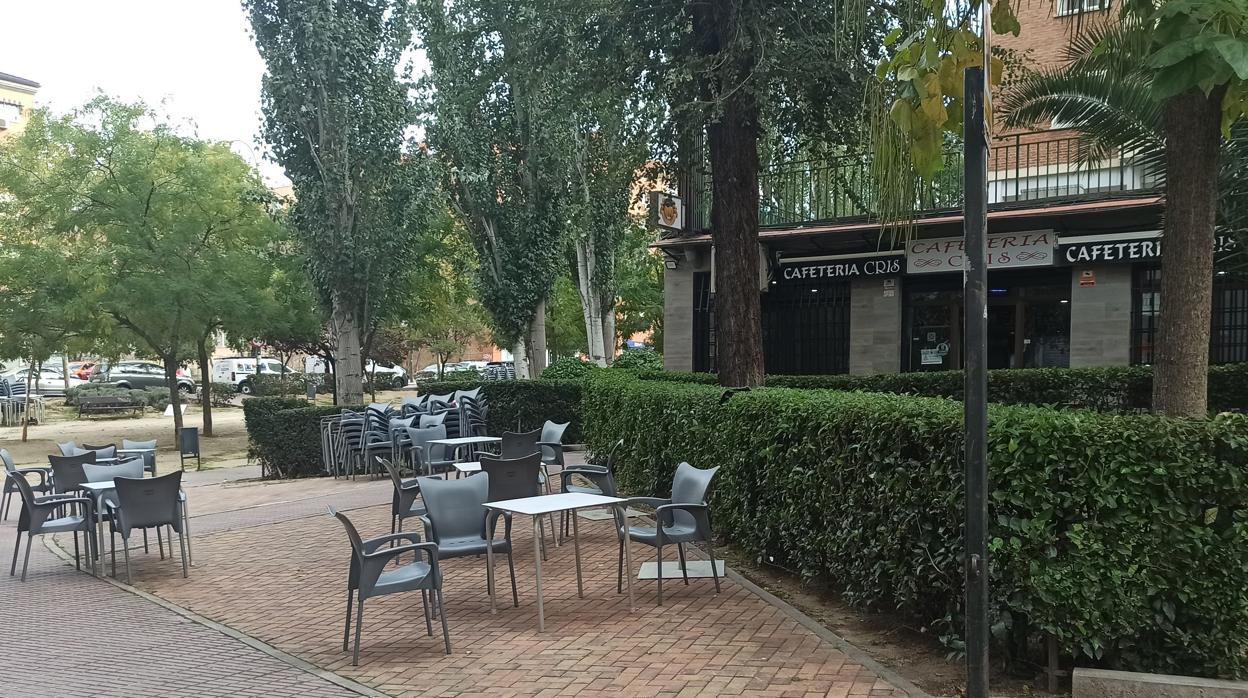 Vista de una terraza en el municipio de Móstoles