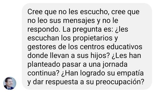 El tuit enviado por García-Page a un padre