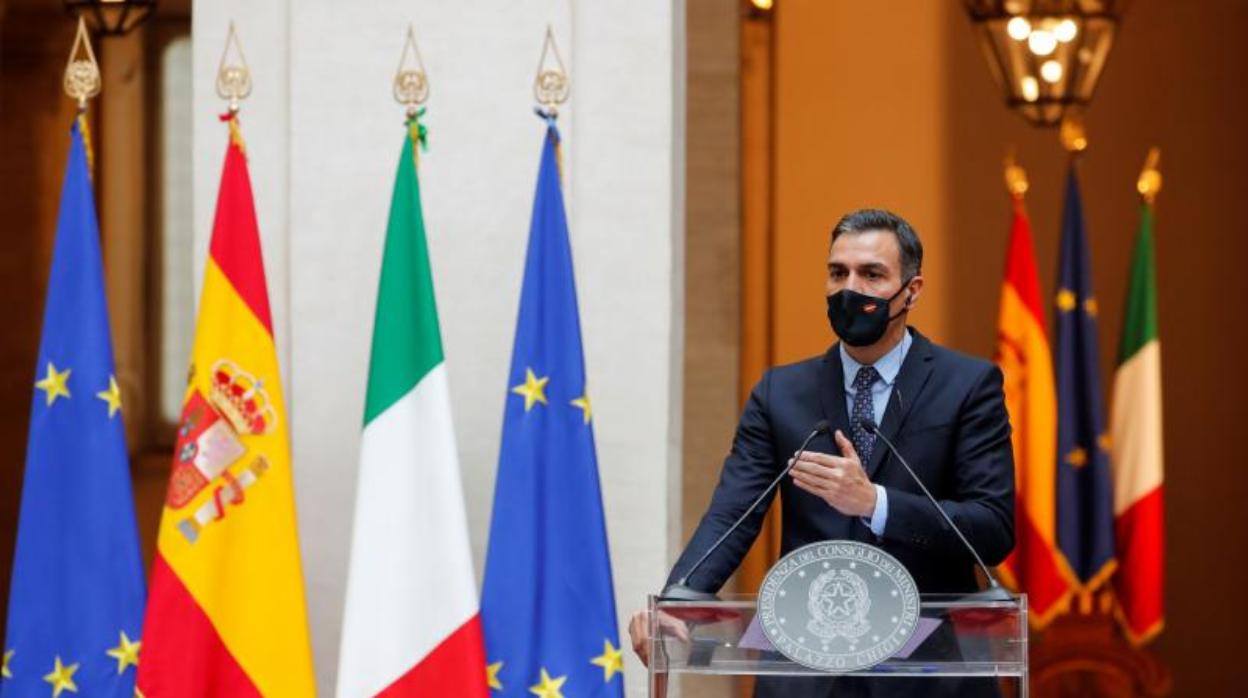 El presidente del Gobierno, Pedro Sánchez, este martes en Roma