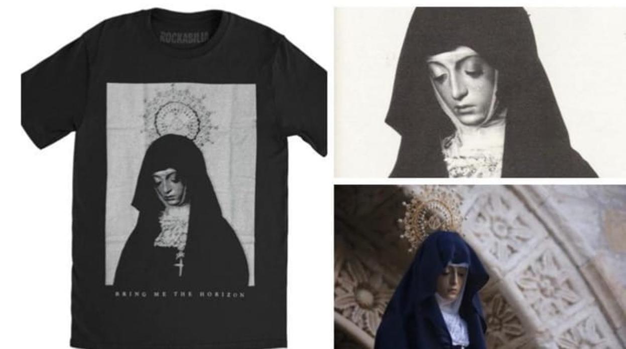 Indignación en Zamora por el uso de la imagen de la Virgen de la Soledad en la camiseta oficial de una banda de rock inglesa