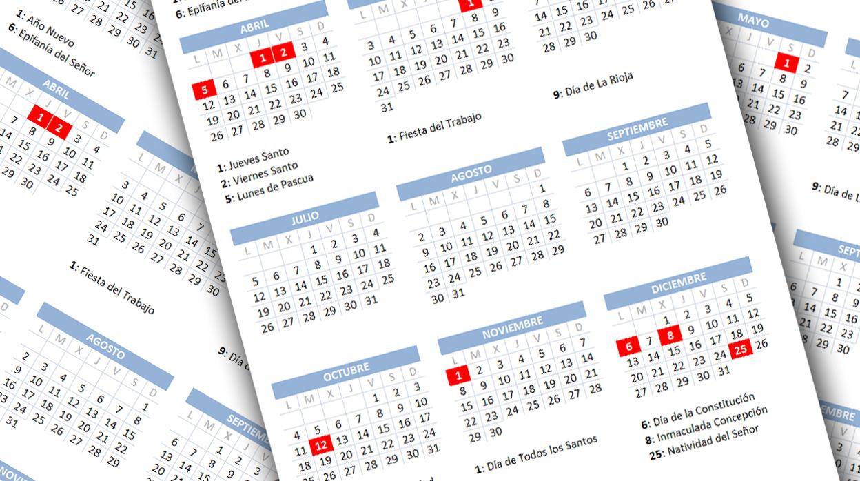 Calendario de días festivos en la Comunidad Valenciana