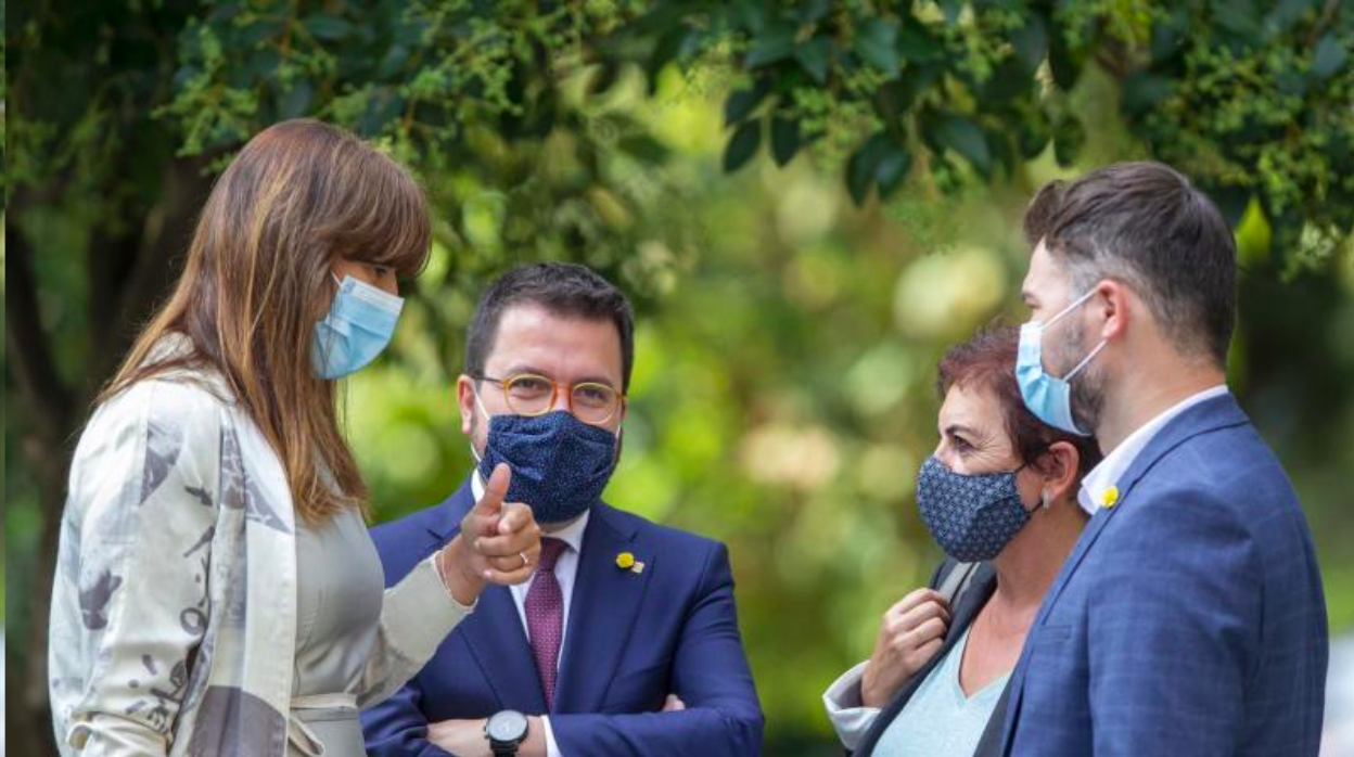 Laura Borràs y Pere Aragonès, a las puertas del Tribunal Supremo el pasado 17 de septiembre