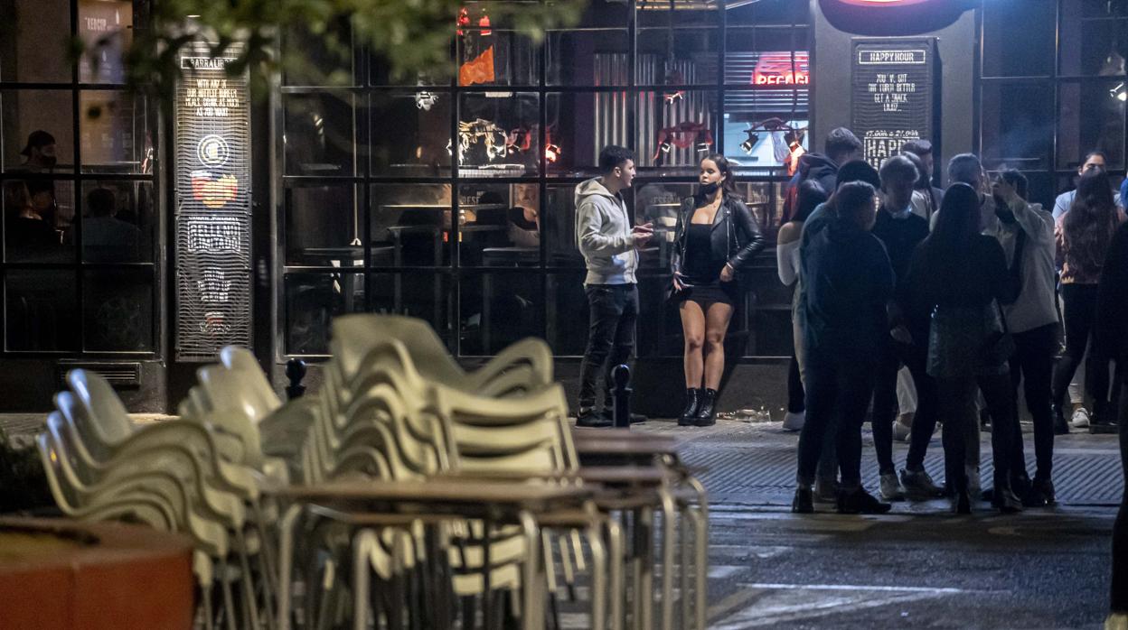 Imagen de la primera noche con toque de queda en Valencia