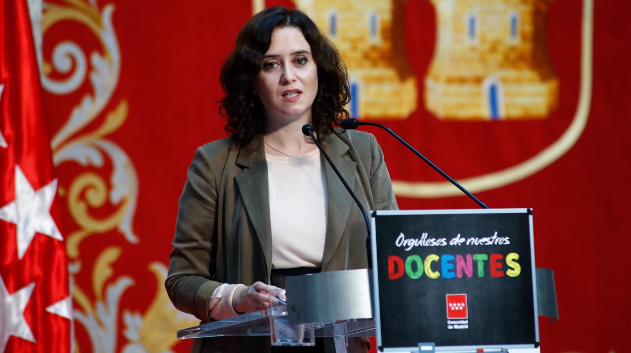 La presidenta de la Comunidad de Madrid, Isabel Díaz Ayuso