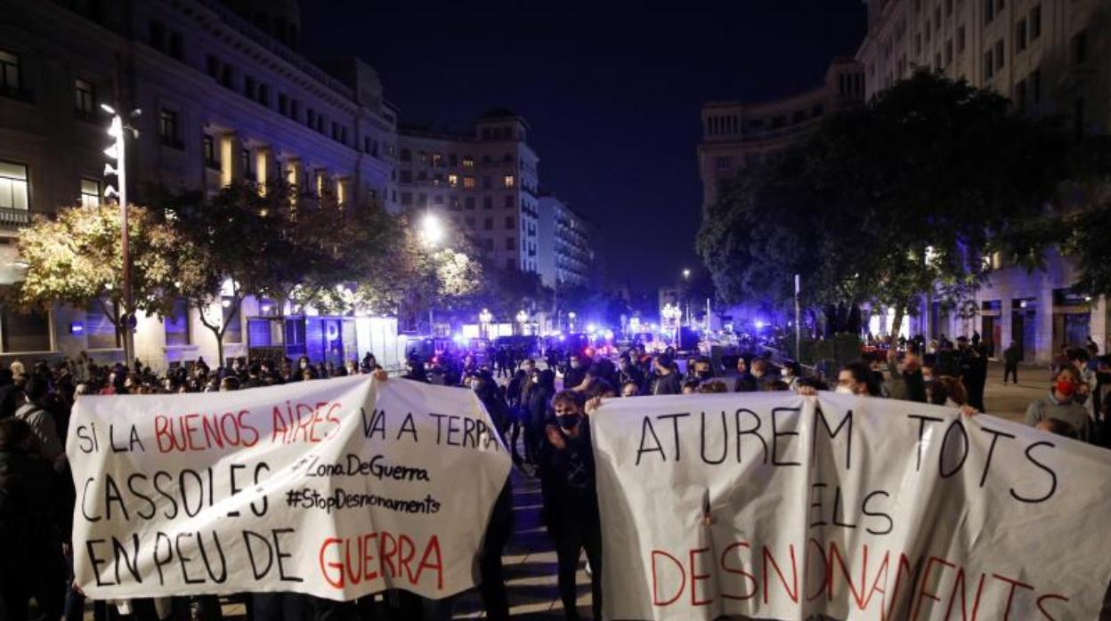 Una manifestación, este sábado contra los desahucios en Barcelona