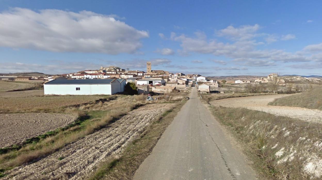 Vista de la localidad de Bordalba desde la carretera que conecta con Ariza