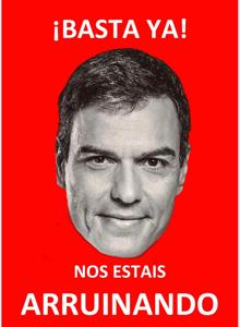 Versión del cartel para Pedro Sánchez