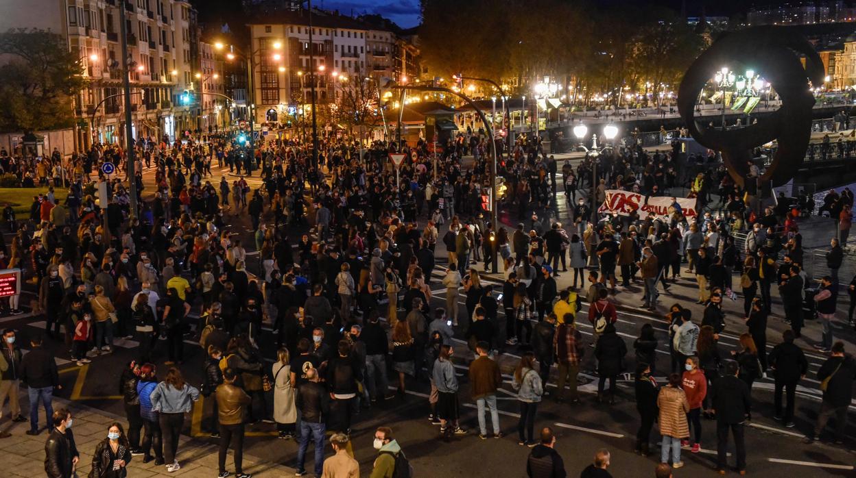 Manifestación de esta tarde en Bilbao