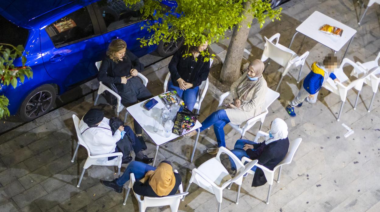 Imagen tomada este lunes en una terraza de Alicante