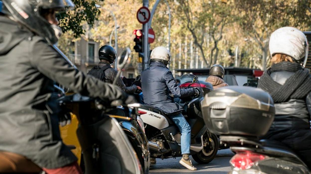 Atasco en Barcelona, en una imagen de archivo