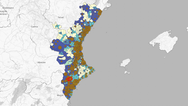 Confinamiento en Valencia: mapa y listado de las veinte ciudades con más contagios de coronavirus