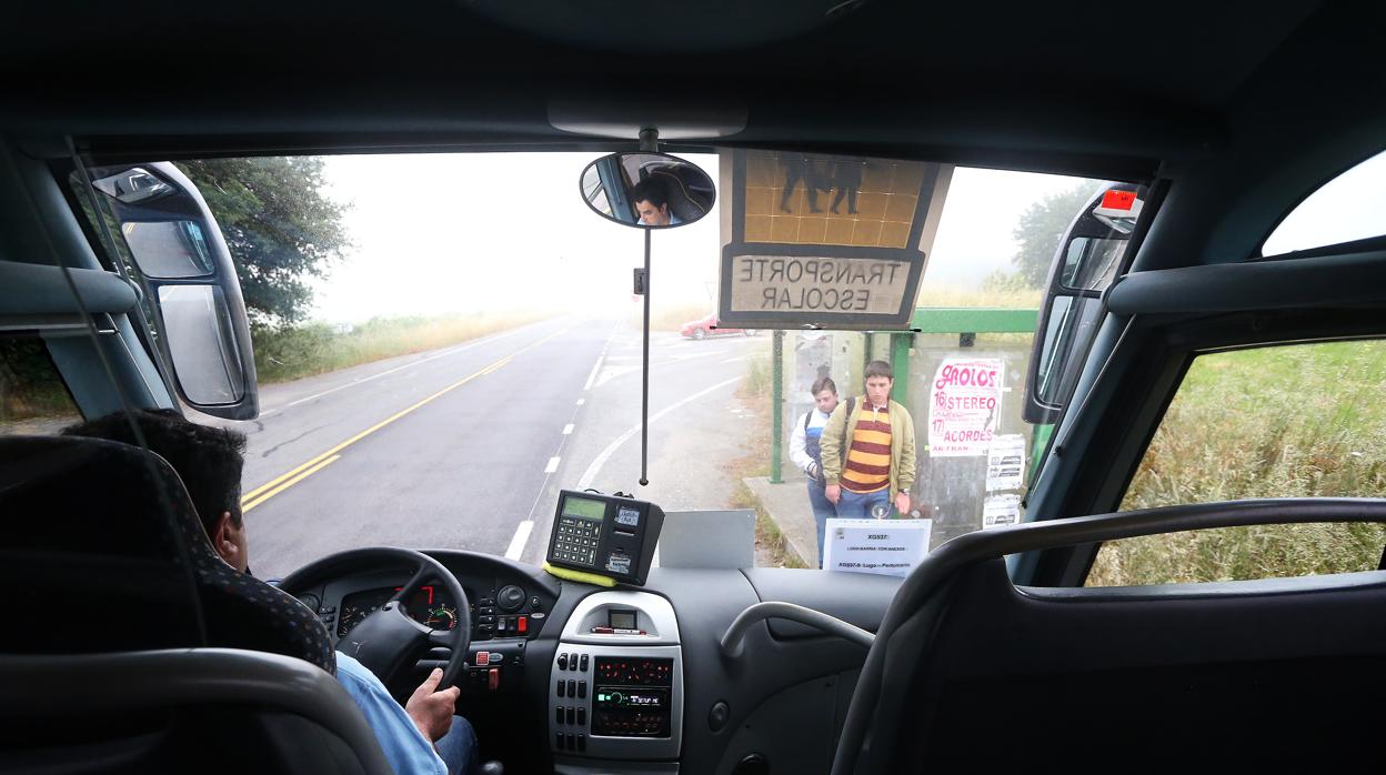 Imagen de archivo de una ruta escolar en Galicia