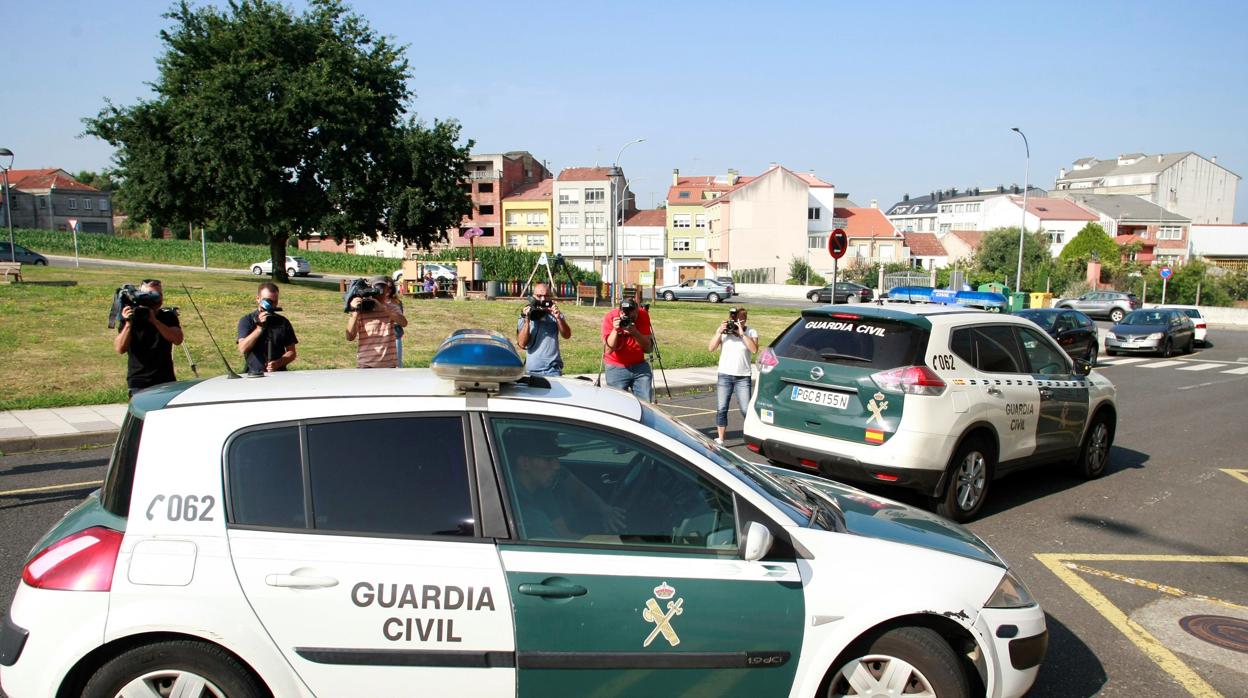 Dispositivo de la Guardia Civil en el momento de la detención del acusado, en 2018