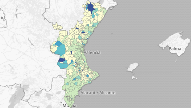 Coronavirus en Valencia: mapa y listado de los municipios sin contagios ni muertes en toda la pandemia