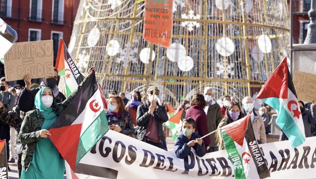 Decenas de personas protestan en Valladolid en contra de la ruptura del alto el fuego en el Sahara occidental