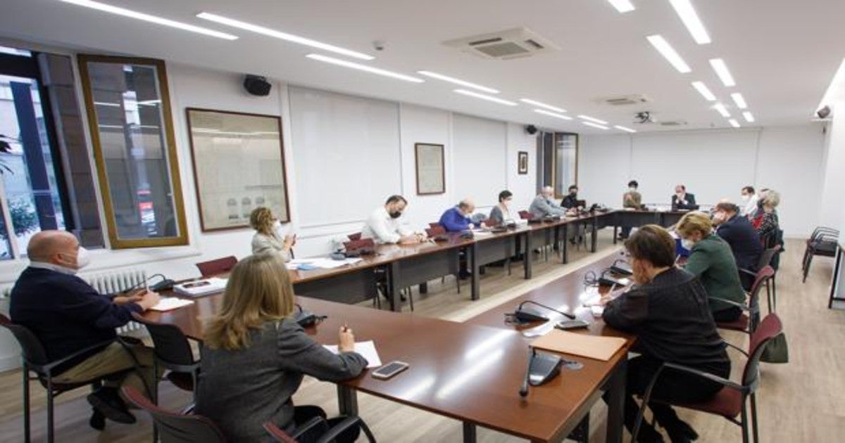 Reunión del Gobierno de Navarra con representantes de la hostelería en días anteriores.