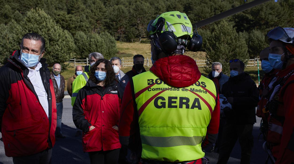 Isabel Díaz Ayuso y Enrique López, en la presentación del Plan de Inclemencias Invernales