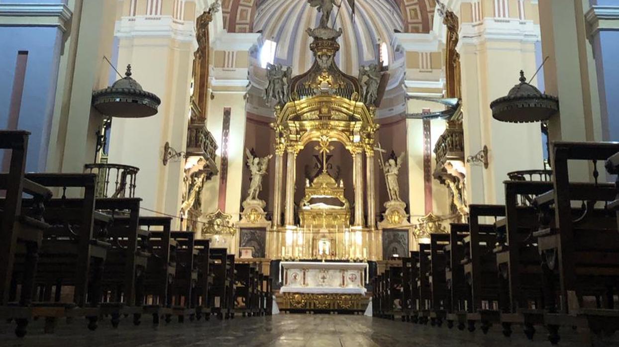 Interior de la Basílica del Santo Sepulcro de Calatayud