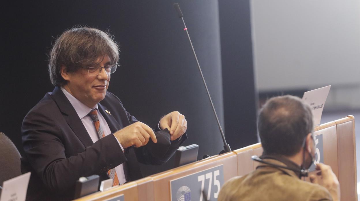 Carlos Puigdemont en el Parlamento Europeo