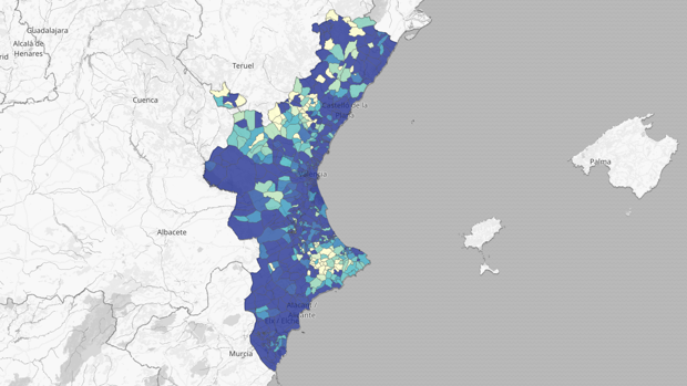 Coronavirus en Valencia: mapa y listado de los municipios libres de Covid-19 durante toda la pandemia