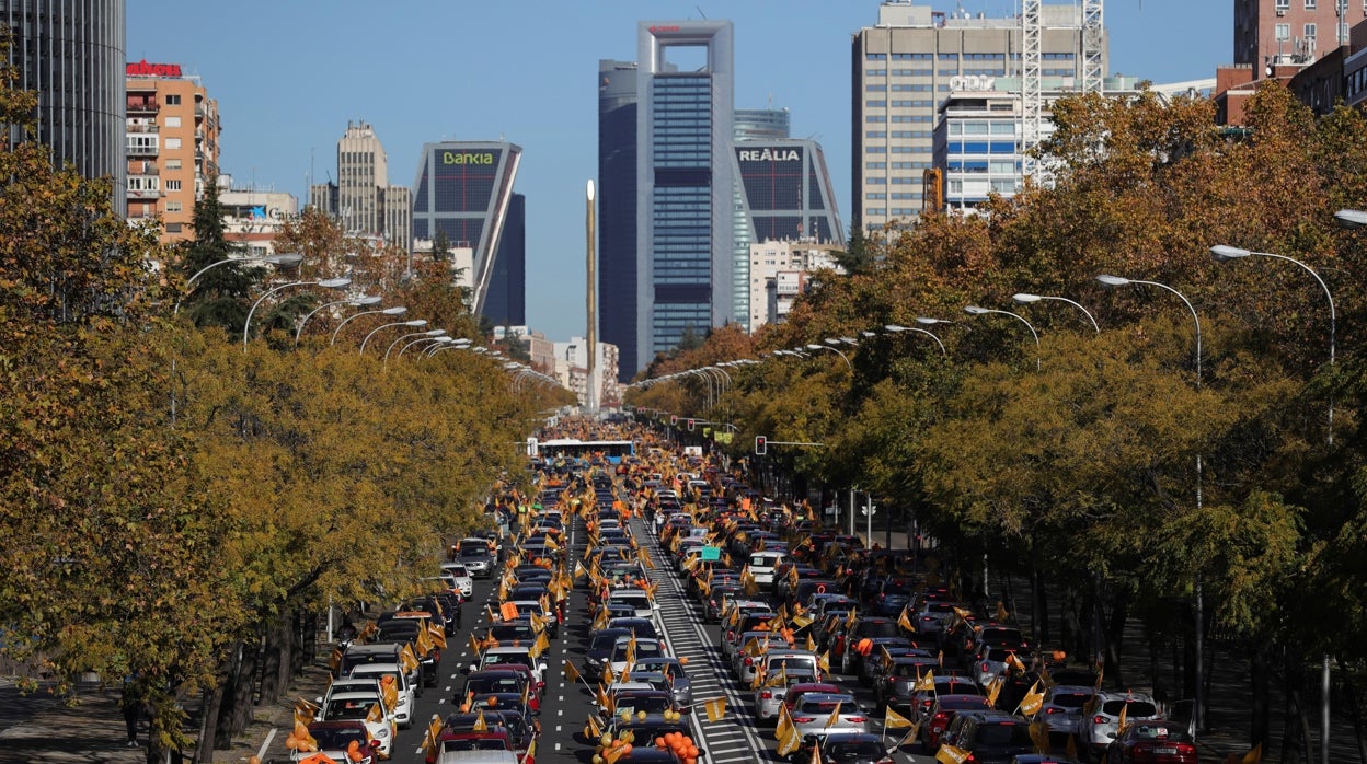 Masiva protesta en Madrid contra la Ley de Educación, que tuvo lugar hace una semana en todas las ciudades de España