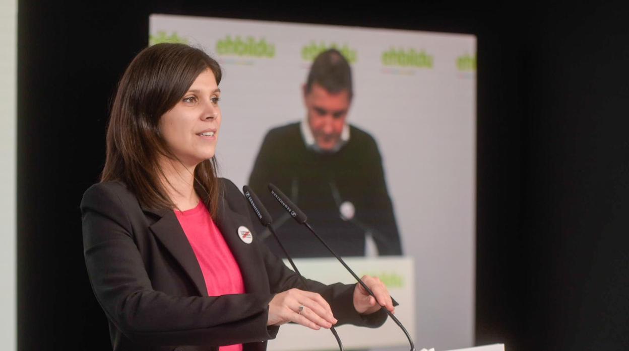 Marta Vilalta y Arnaldo Otegui, en la rueda de prensa de este lunes